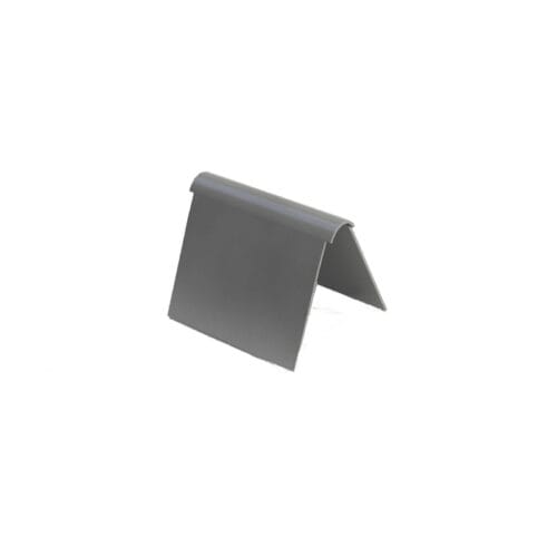EasyTrim fixing clip for lead‑alternative flashing, shown in grey with angled design for secure roof edge installation