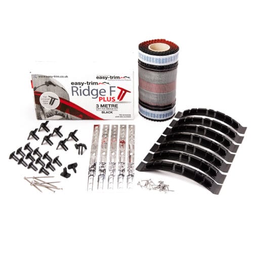 easy-trim Premium Dry Fix Ridge Kits 3m Black